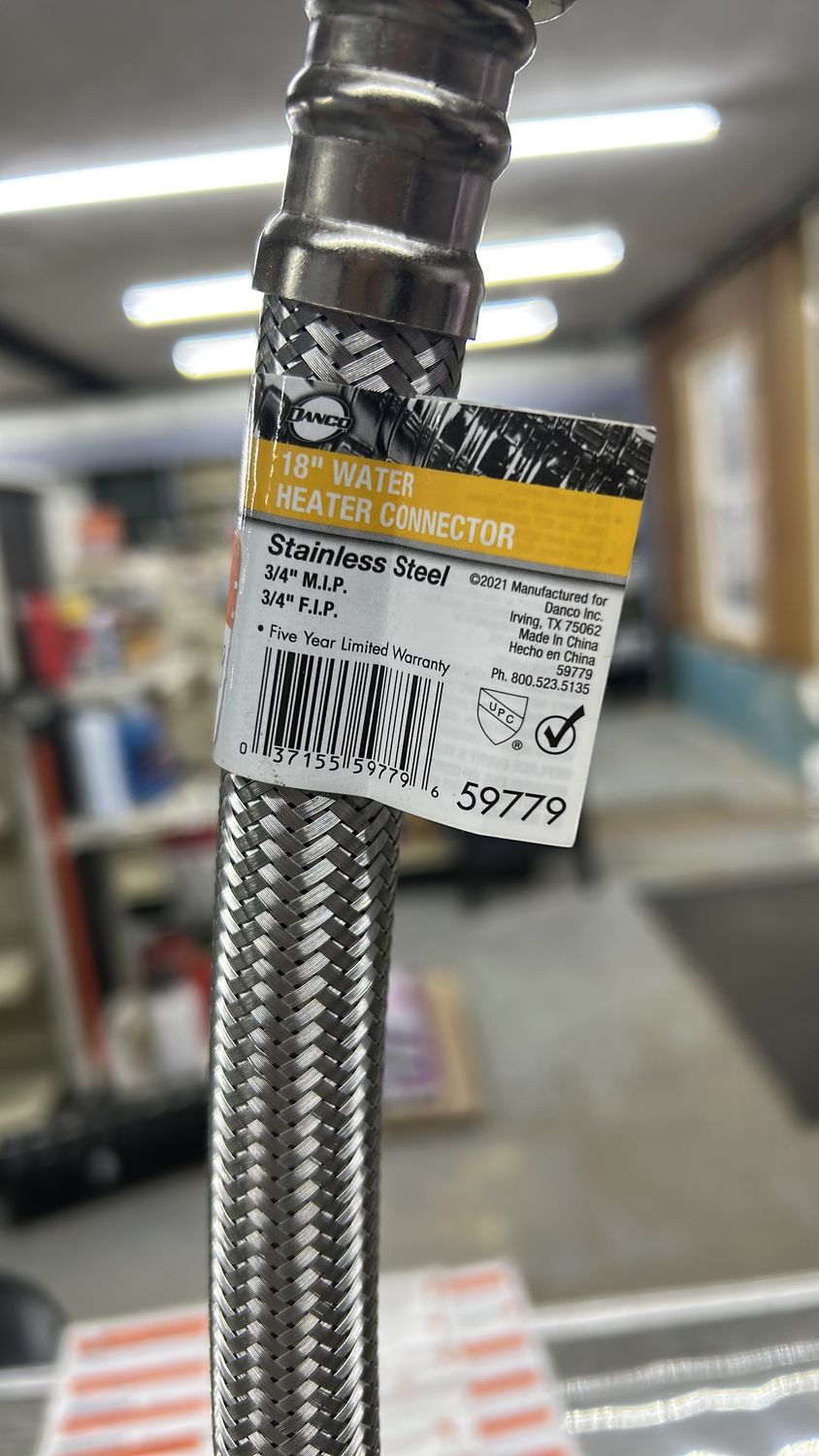 3/4X18 WATER HEATER CONNECTOR