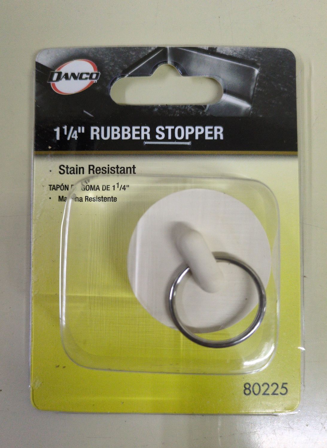 80225 1-1/4 IN RUBBER DRAIN STOP WH