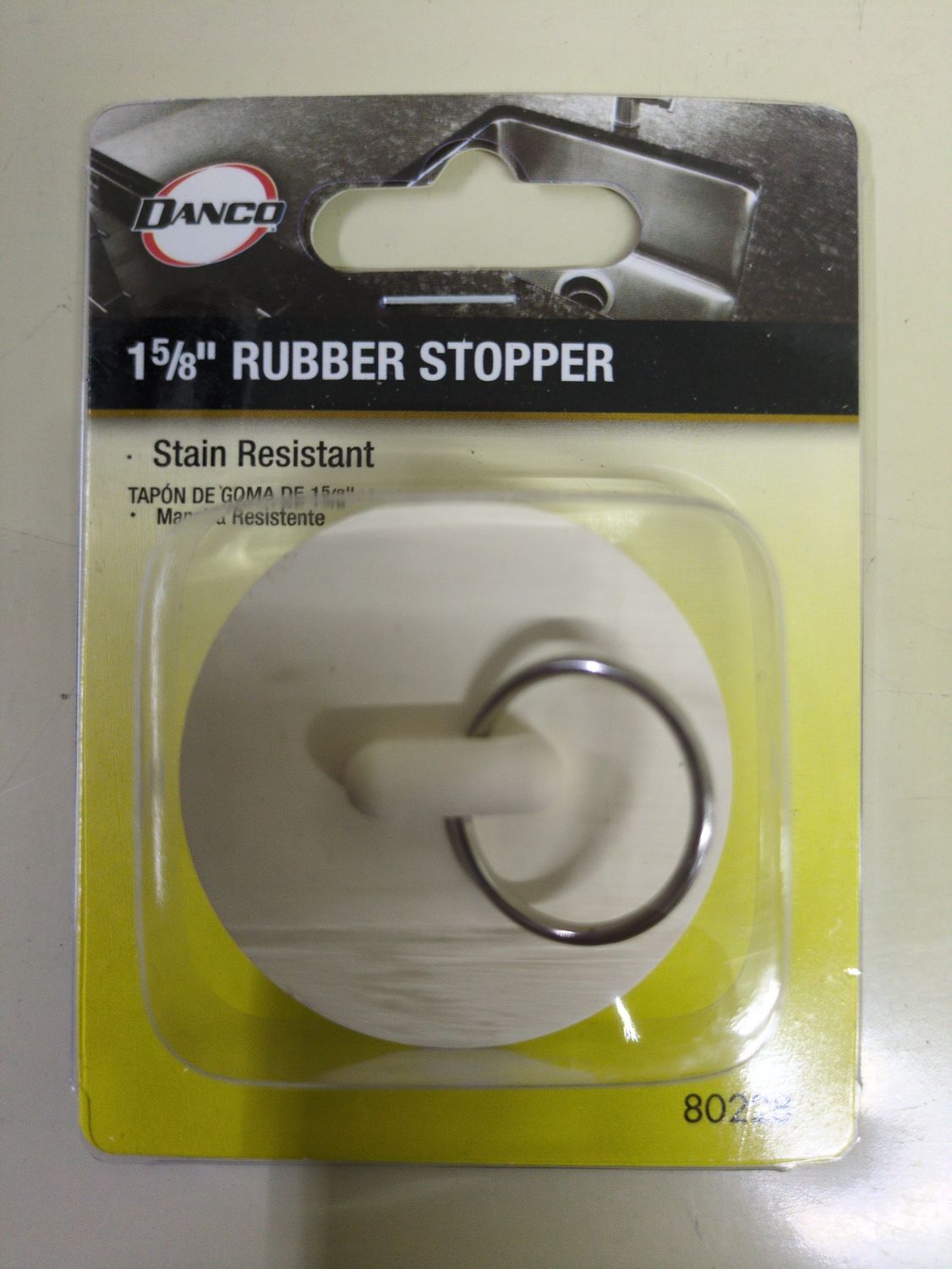 80228 1-5/8 IN.RUBBER DRAIN STOP WH