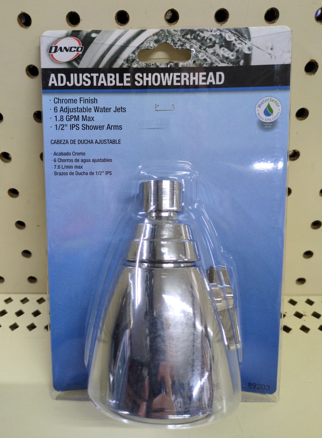 89203 6- JET SHOWERHEAD IN CHROME