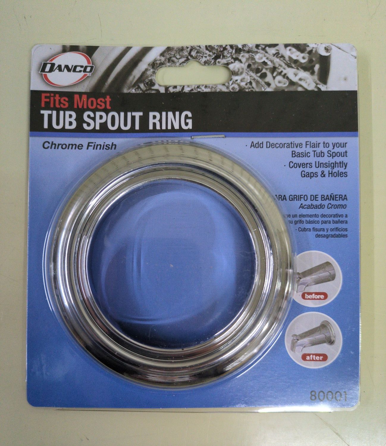 80001 DECO TUB/SPOUT RNG CHRM