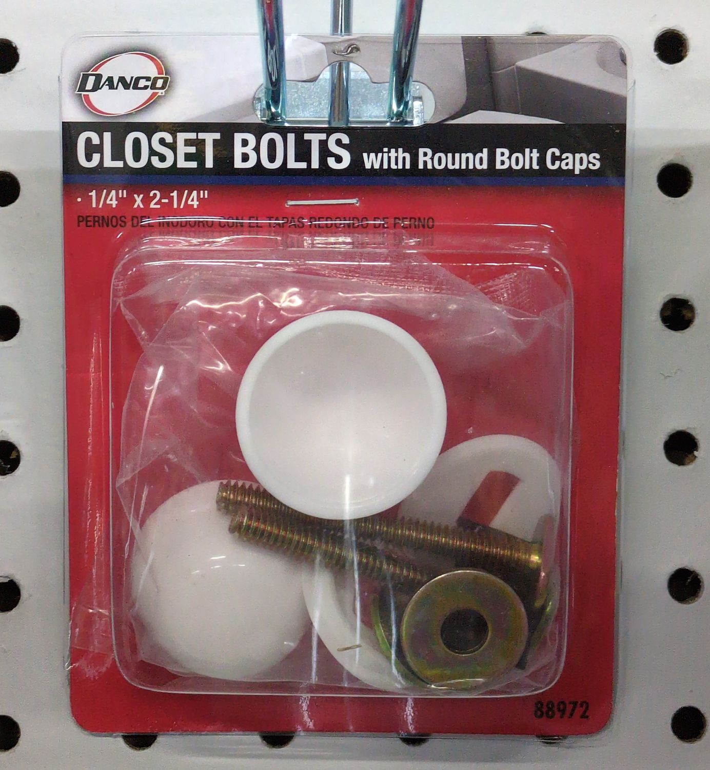88972 CLOSET BOLT W/RND CAPS