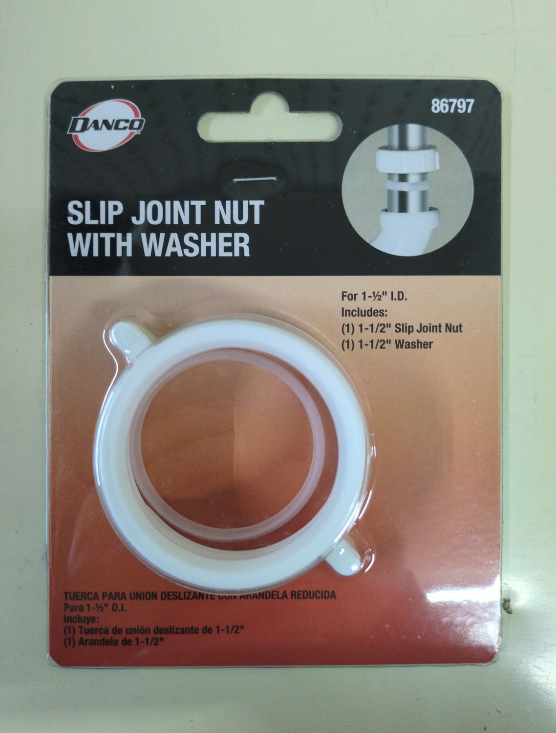 86797 1-1/2 SJ NUT &amp; WASHER IN W