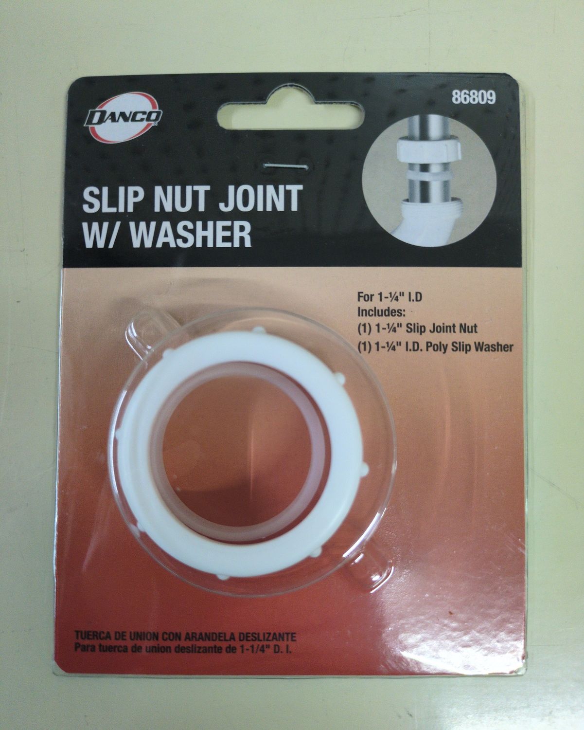 86809 1-1/4 SJ NUT &amp; WASHER IN W