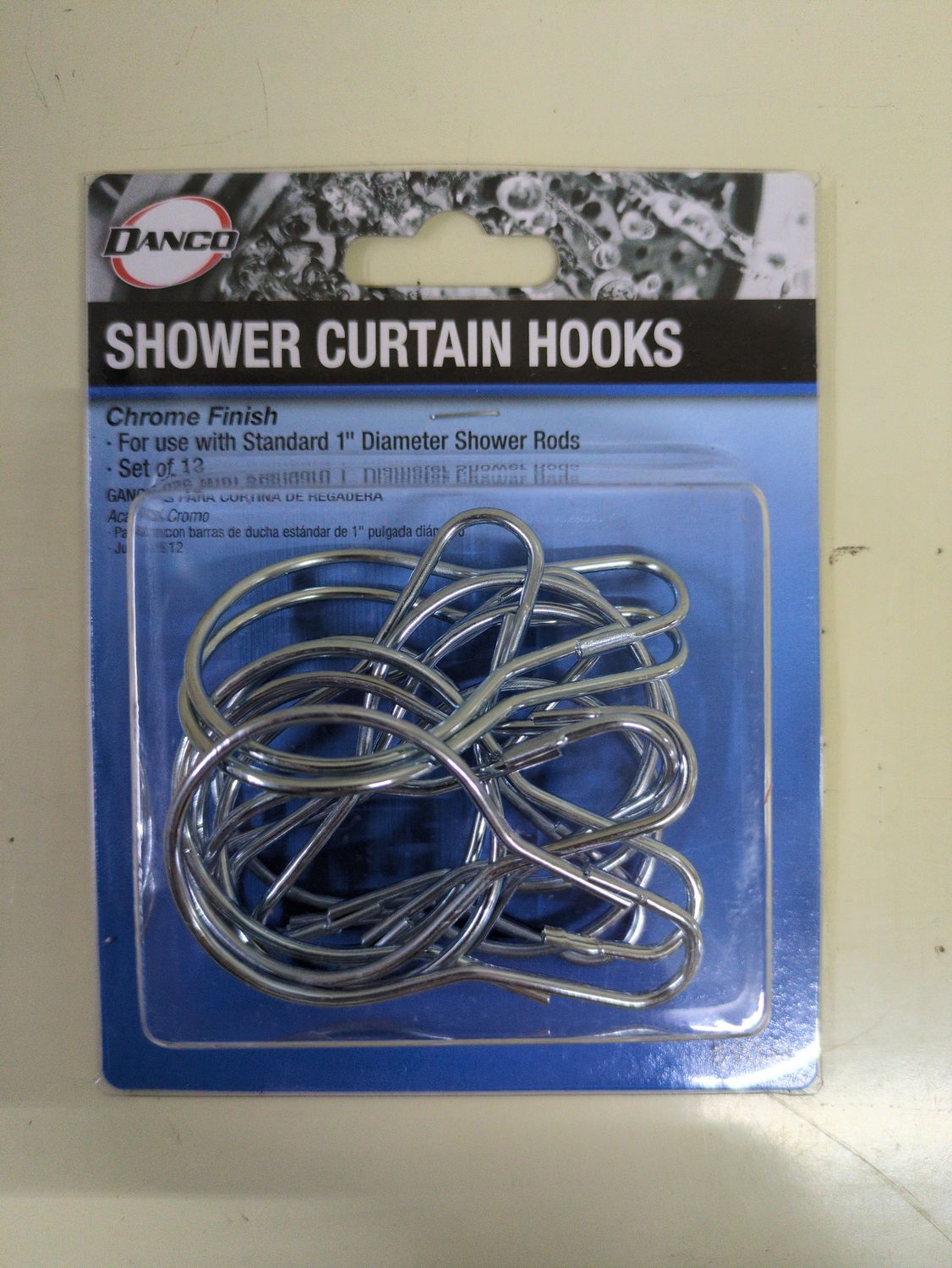 89046 1 SHOWER CURTAIN HOOKS (X12)