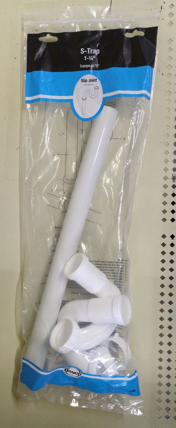 51665 1.25 S-TRAP IN WHITE