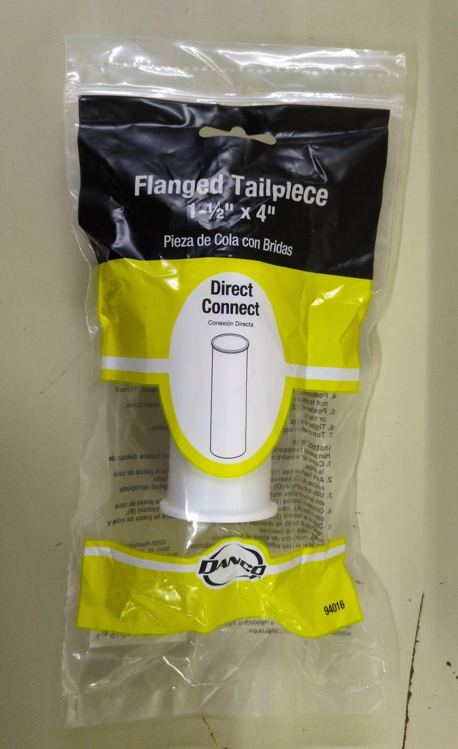 94016 1-1/2 O.D. X 4 FLGD TAILPIECE