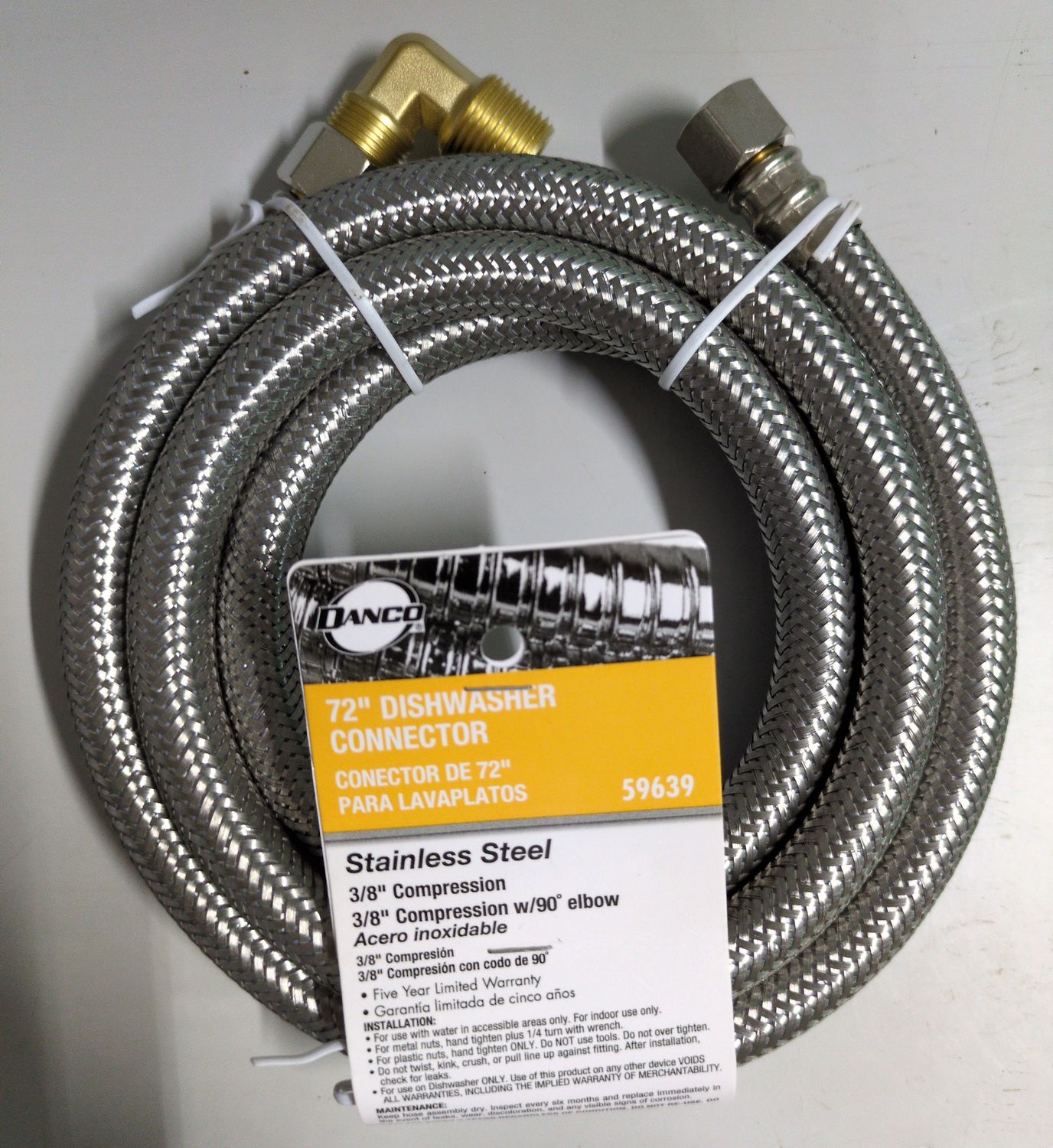59639 DISHWASHER SUPPLY LINE HOSE