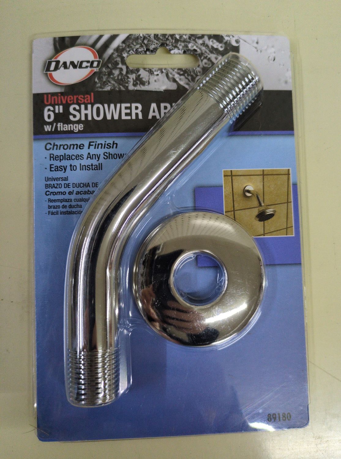 89180 6 SHOWER ARM W/ FLANGE CR