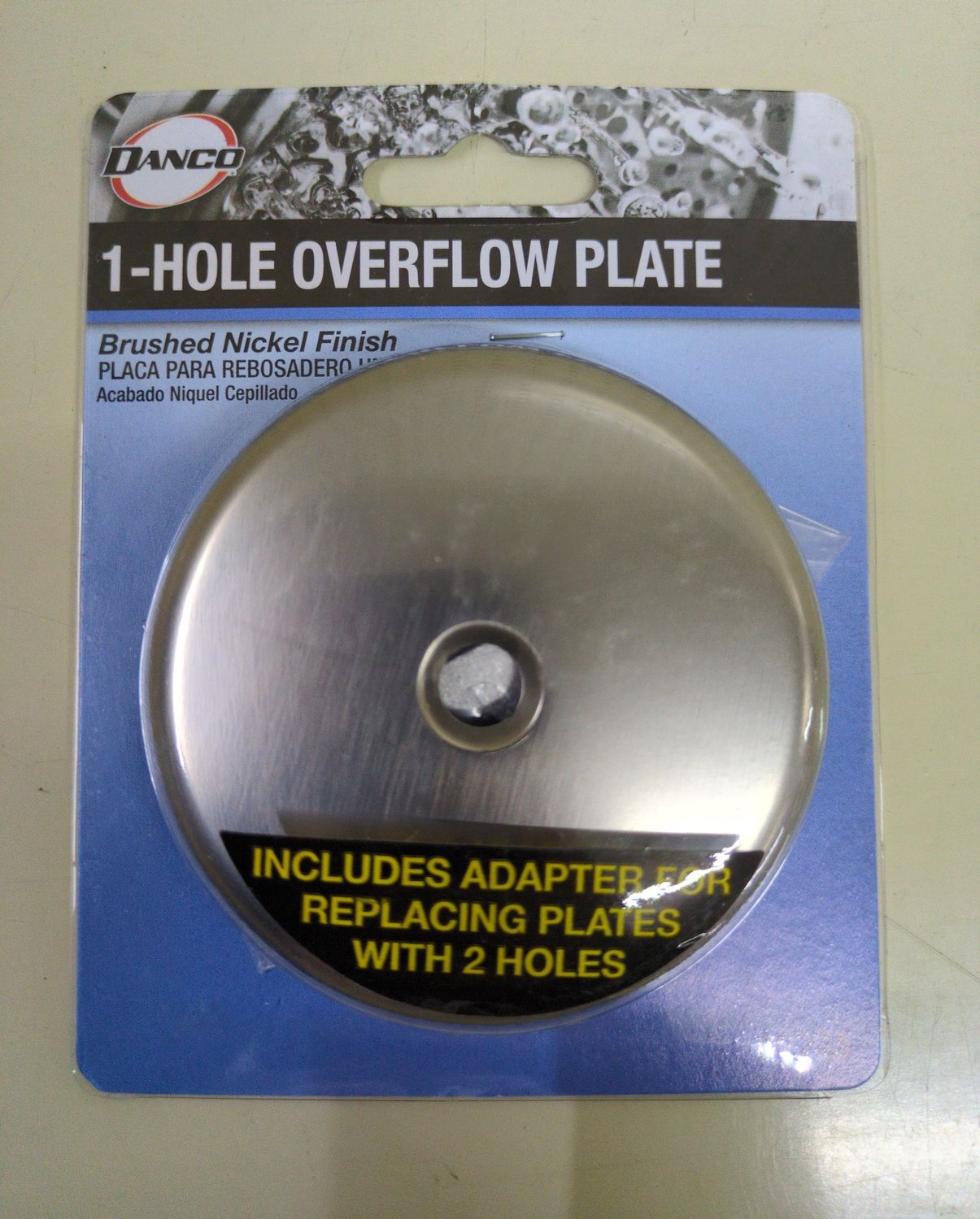 89235 OVERFLOW PLATE, BRUSH NICKEL