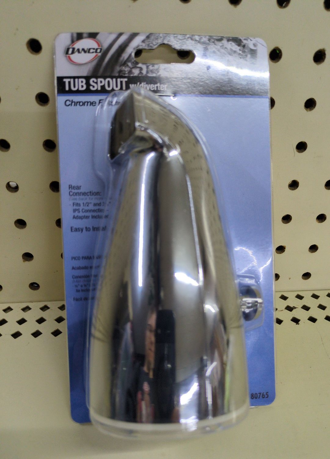 80765 UNIV TUB SPOUT W/ DIVERTER CR