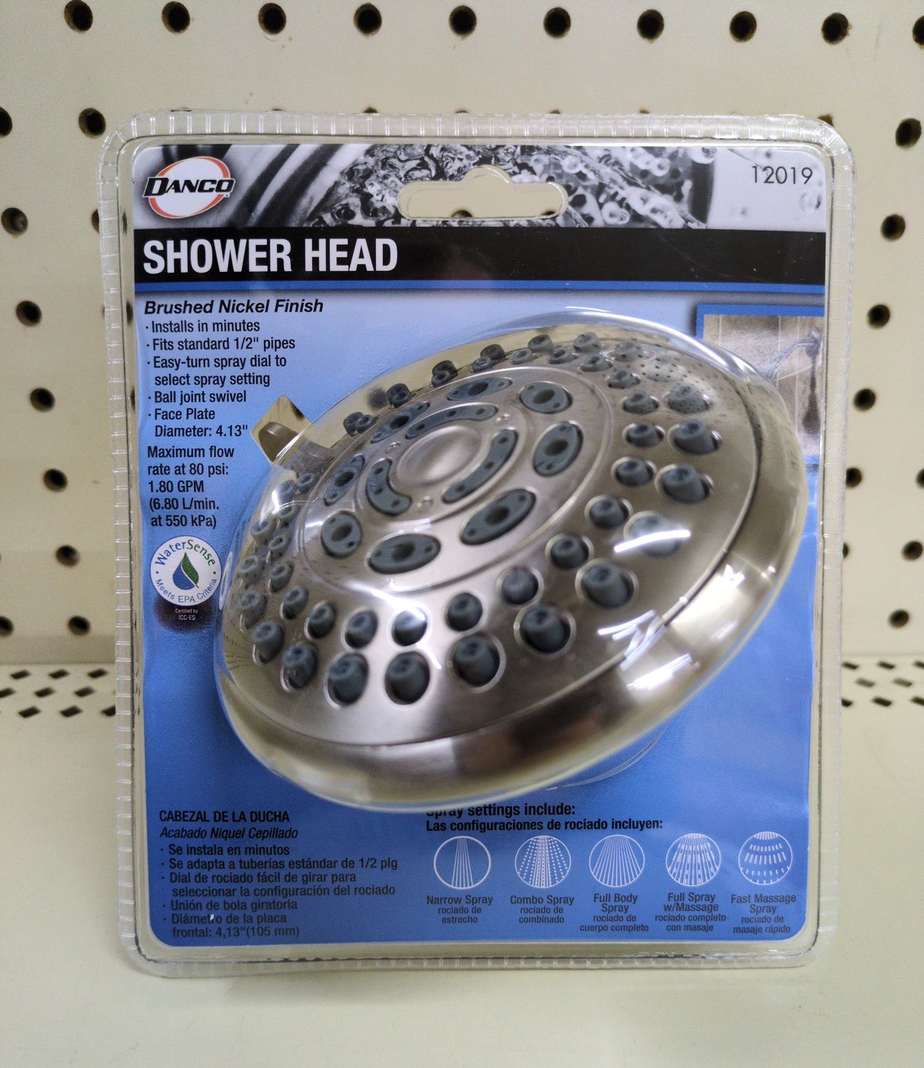 12019 FIVE FUNCT SHWR HEAD BN