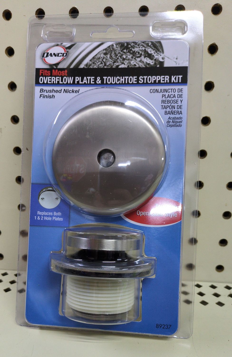 89237 TOUCH DRAIN IN BRUSH NICKEL