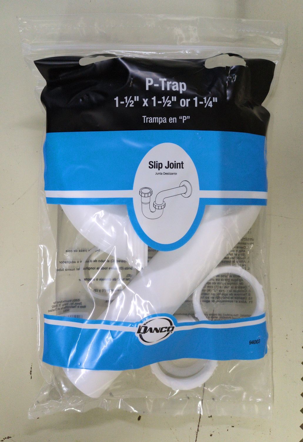 94003 1-1/2 SJ P-TRAP IN WHITE