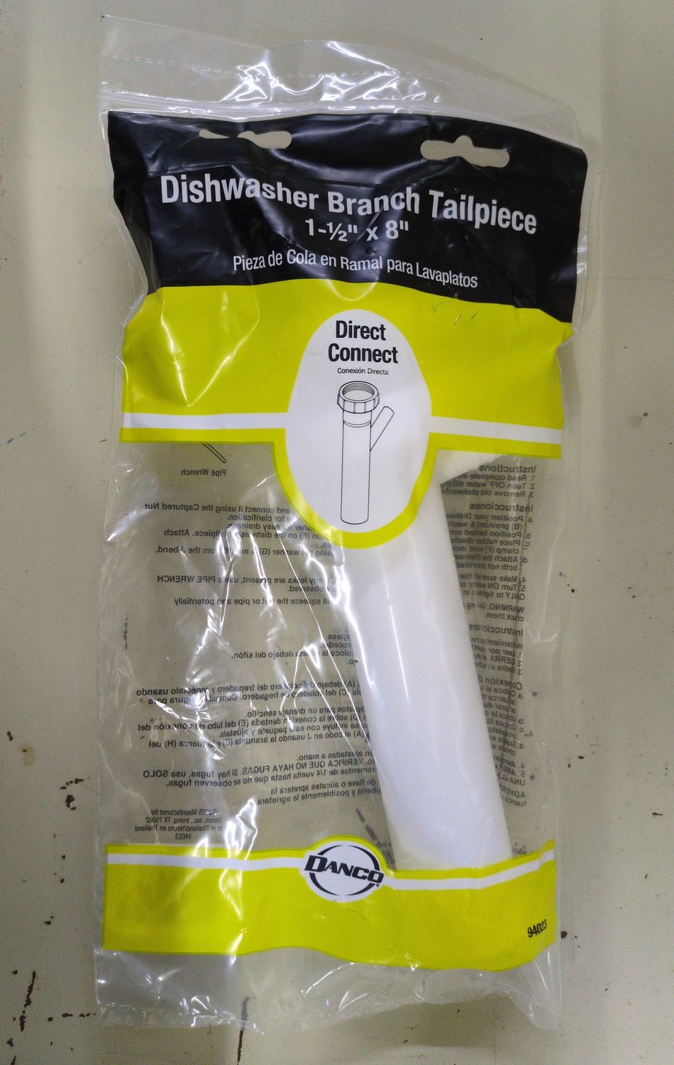 94023 1-1/2 OD X 8 D/W TAILPIECE W