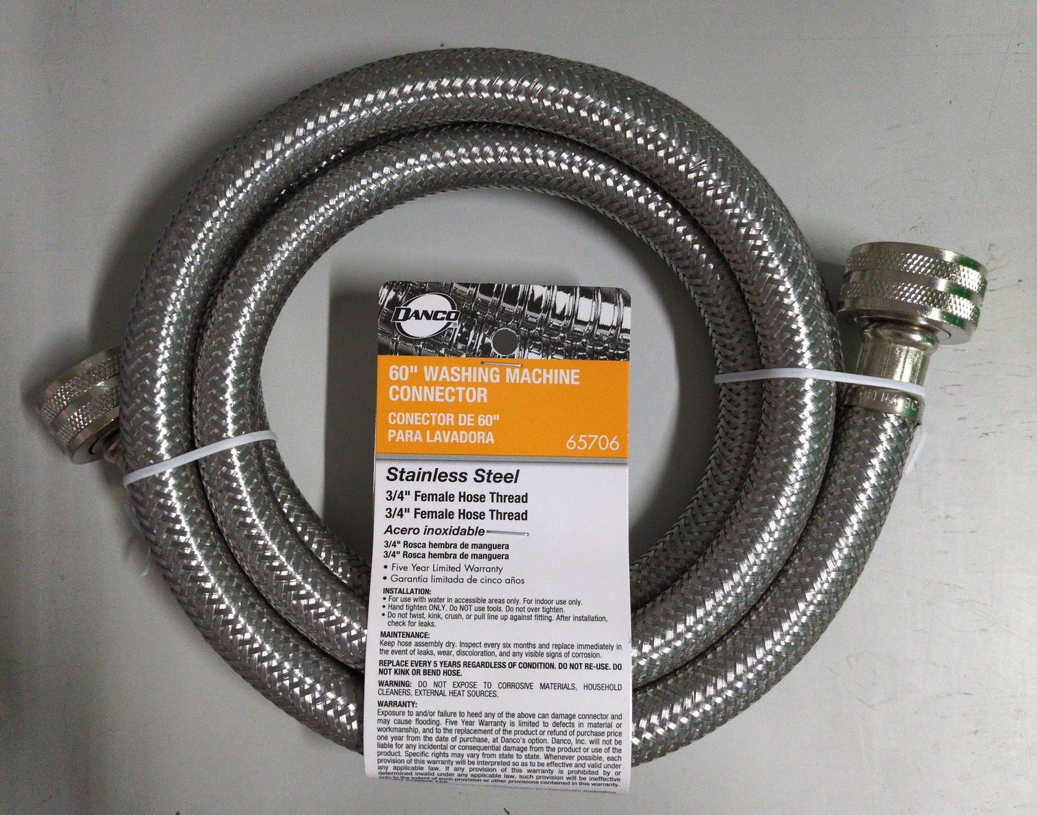65706 WASH MACHINE SUPPLY LINE HOSE
