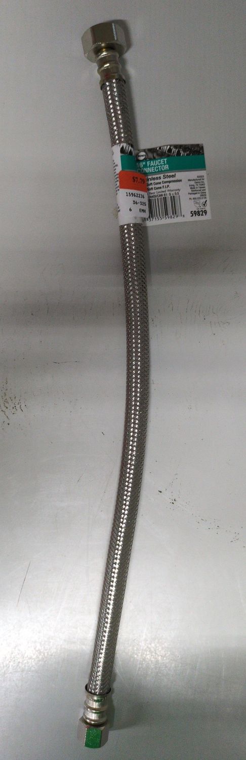 59829 16 SS FAUCET SPLY LINE HOSE