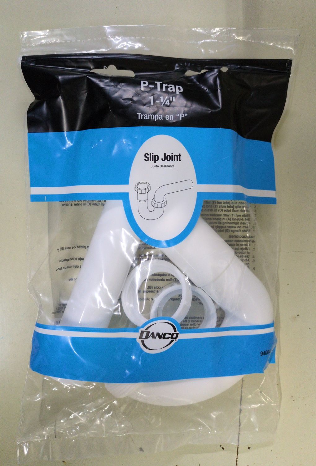 94004 1-1/4 SJ P-TRAP IN WHITE