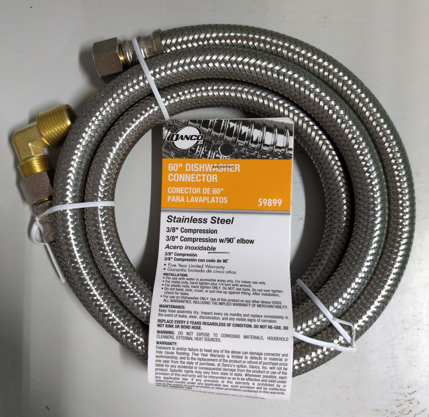 59899 60 DISHWASHER SPLY LINE HOSE