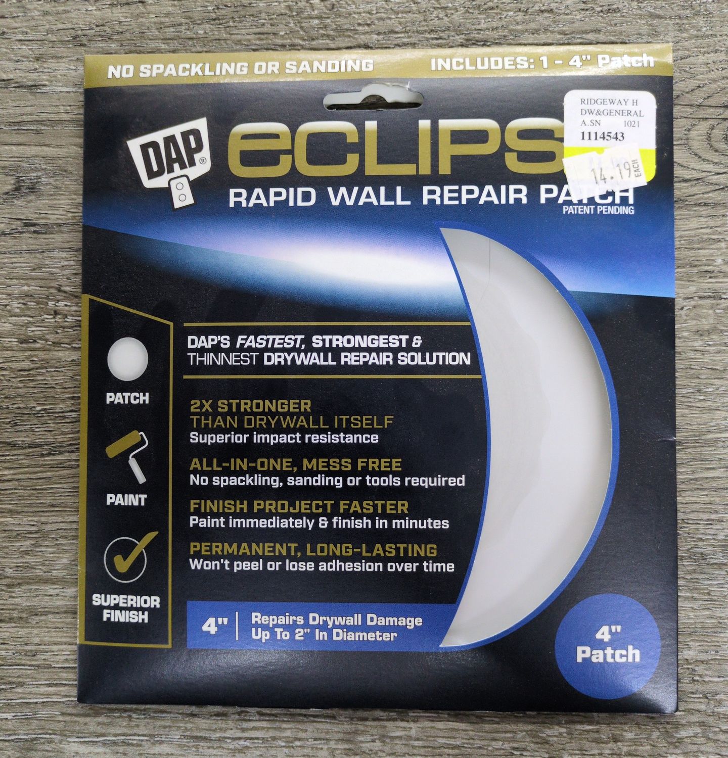 ECLIPSE Rapid Wall Repair Patch 4"