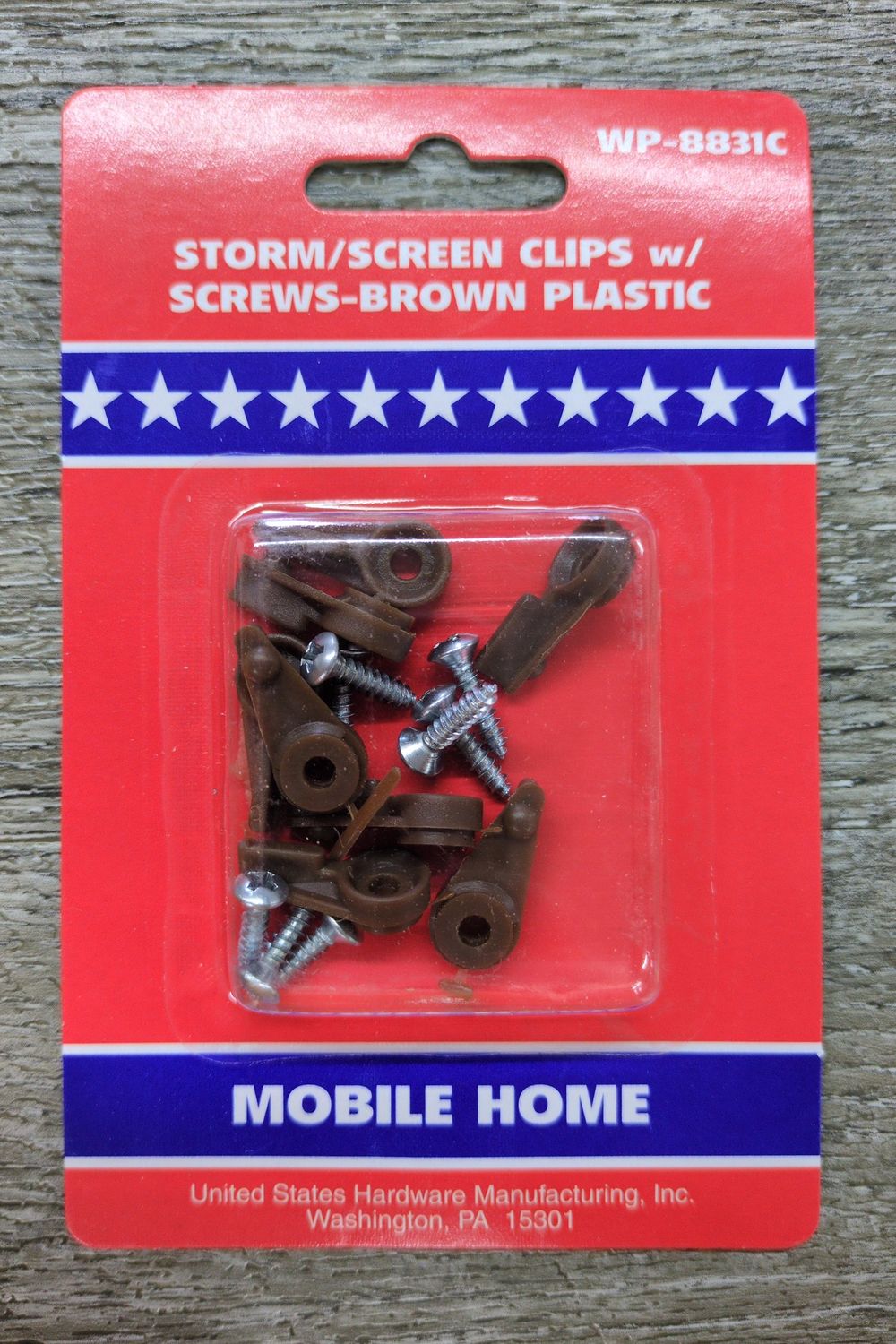 STORM WINDOW CLIP BROWN