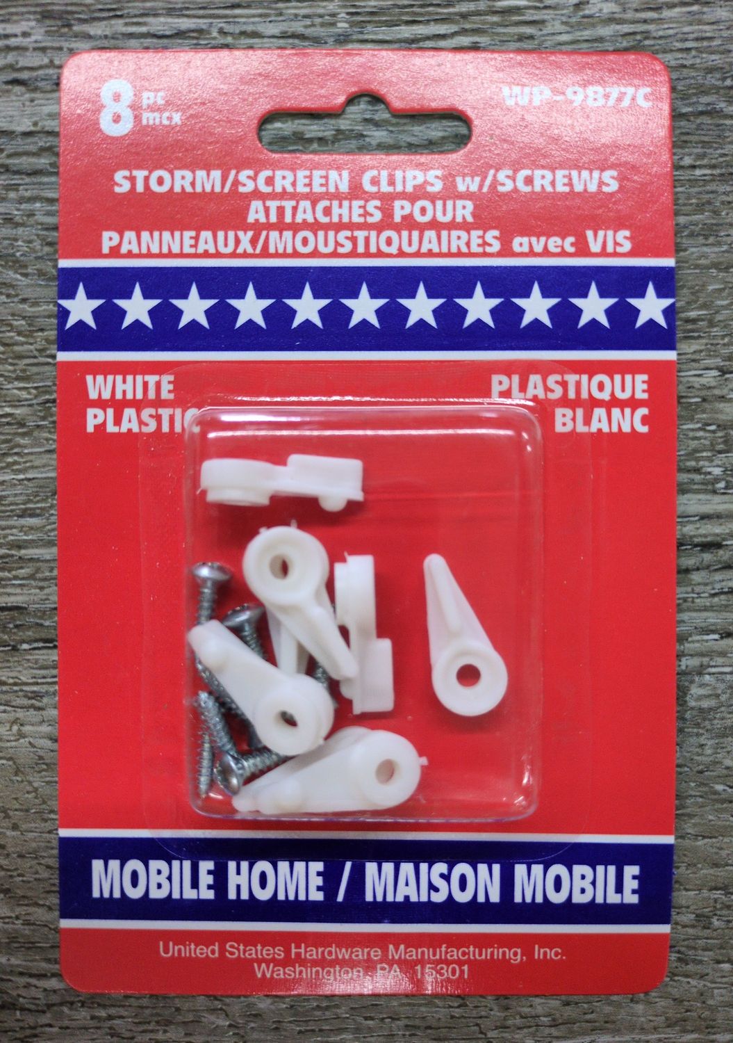 STORM WINDOW CLIP WHITE