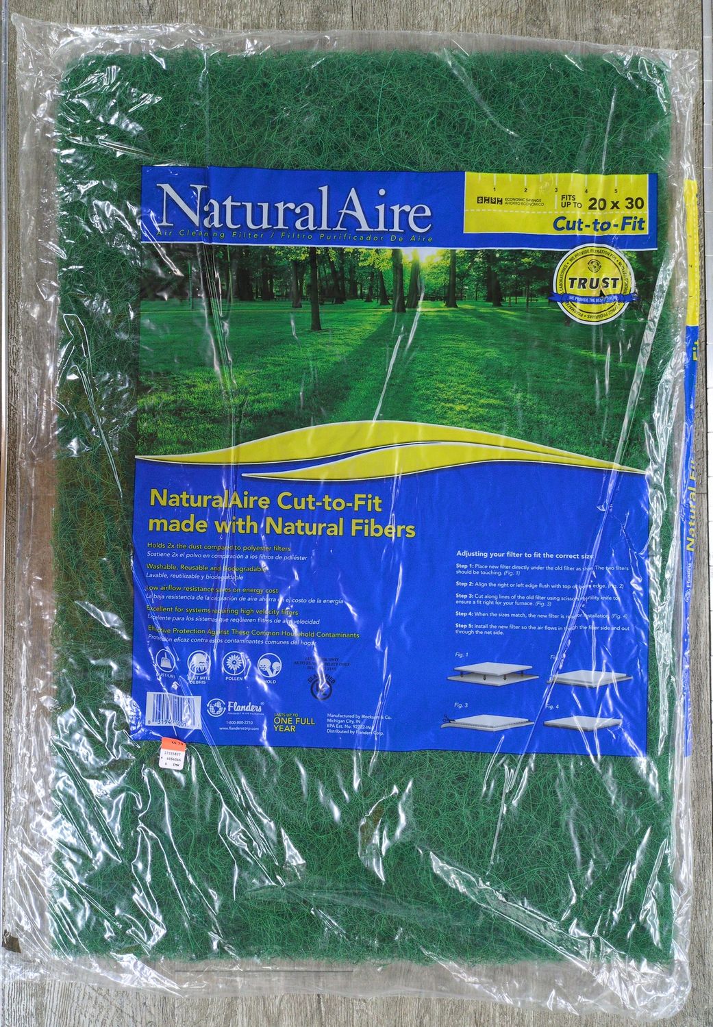 SM1006  20X30X1 NTRL FBRGLS FILTER