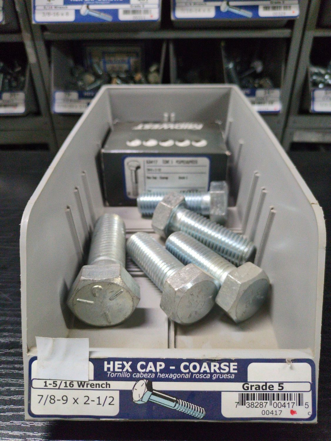 7/8-9 x 2-1/2 Grade 5 Coarse Hex Cap Screws