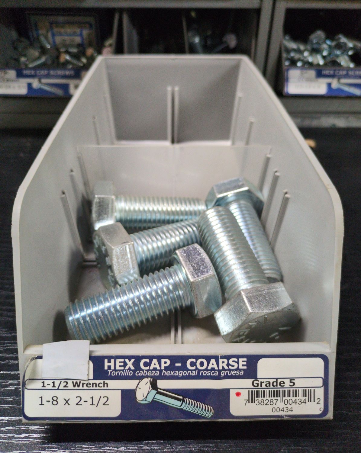 1-8 x 2-1/2 Grade 5 Coarse Hex Cap Screws