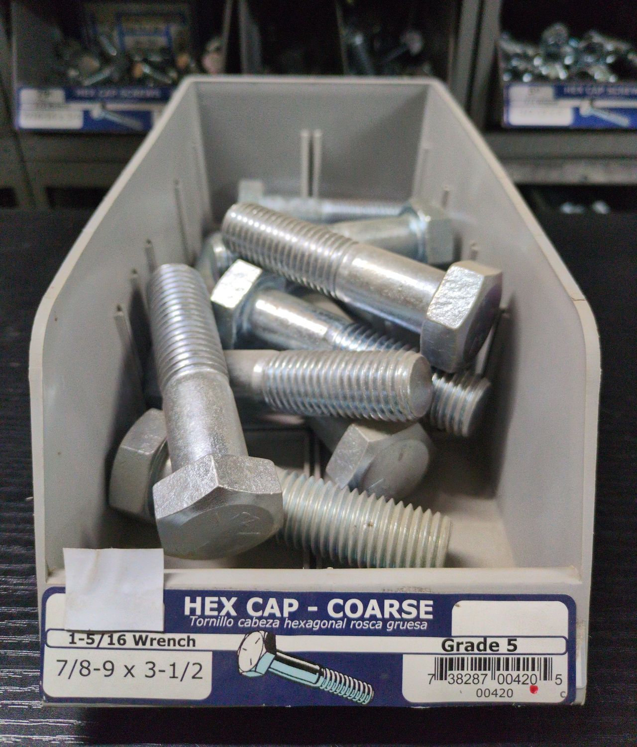 7/8-9 x 3-1/2 Grade 5 Coarse Hex Cap Screws