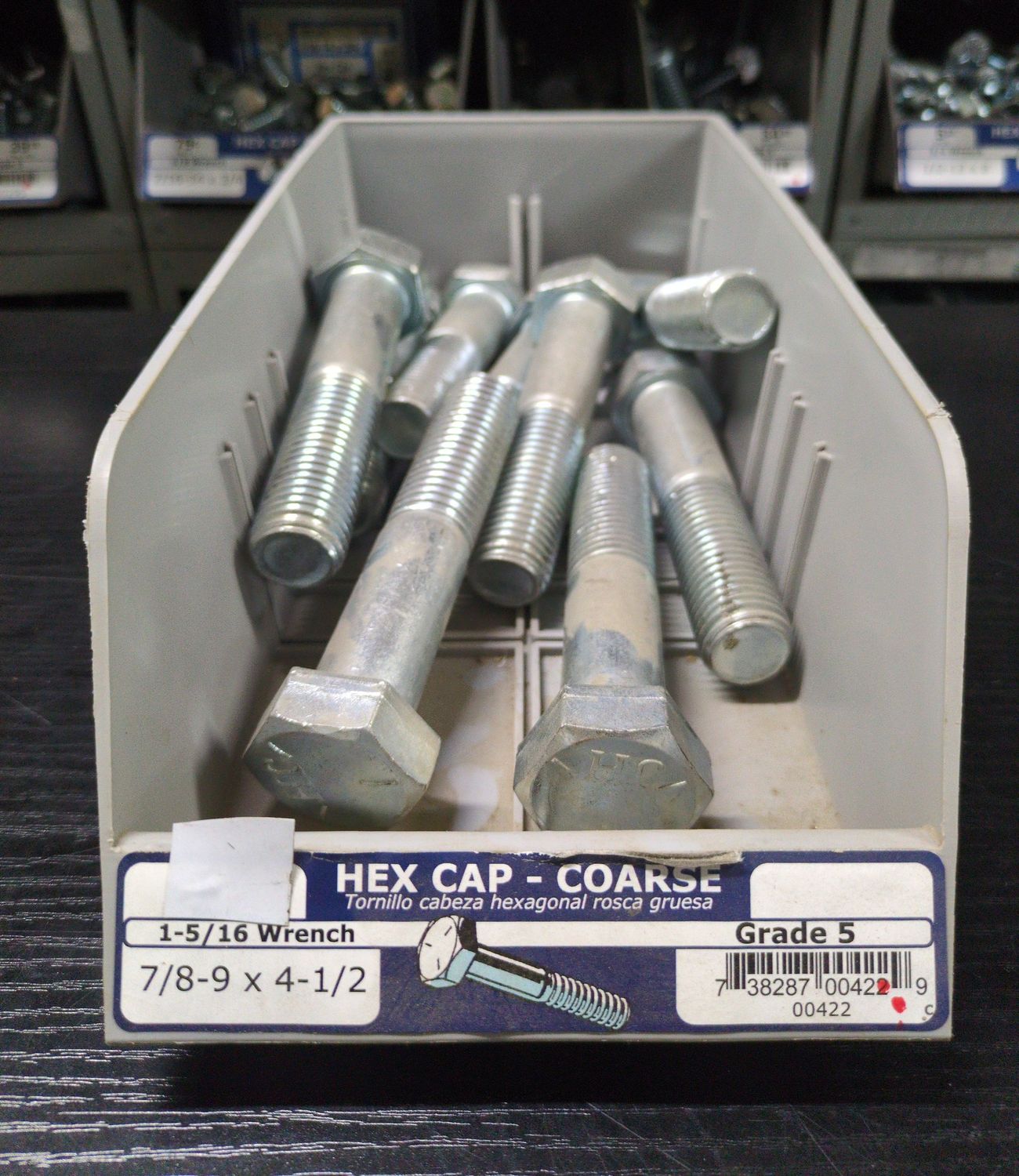 7/8-9 x 4-1/2 Grade 5 Coarse Hex Cap Screws