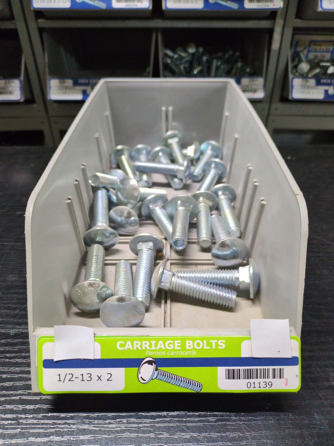1/2-13 x 2 Carriage Bolts