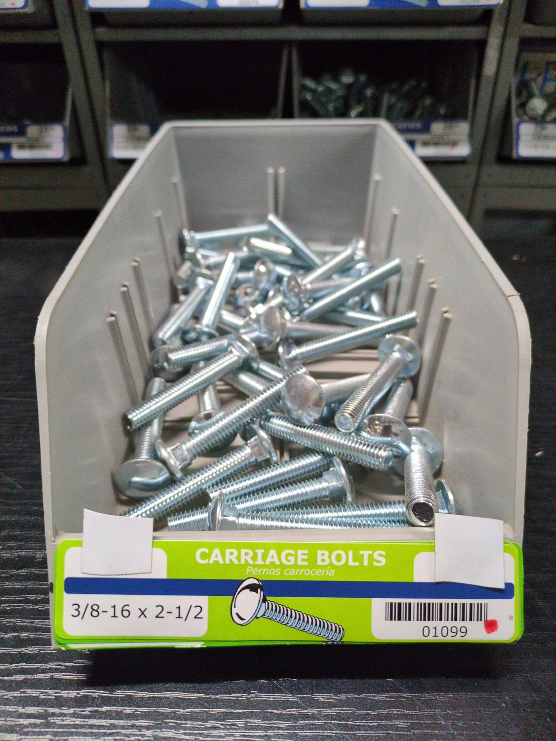 3/8-16 x 2 1/2 Carriage Bolts