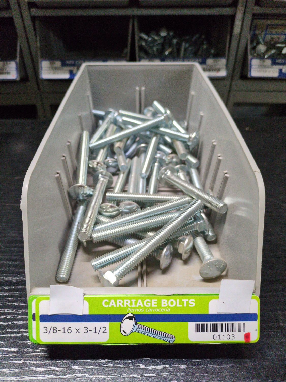 3/8-16 x 3-1/2 Carriage Bolts