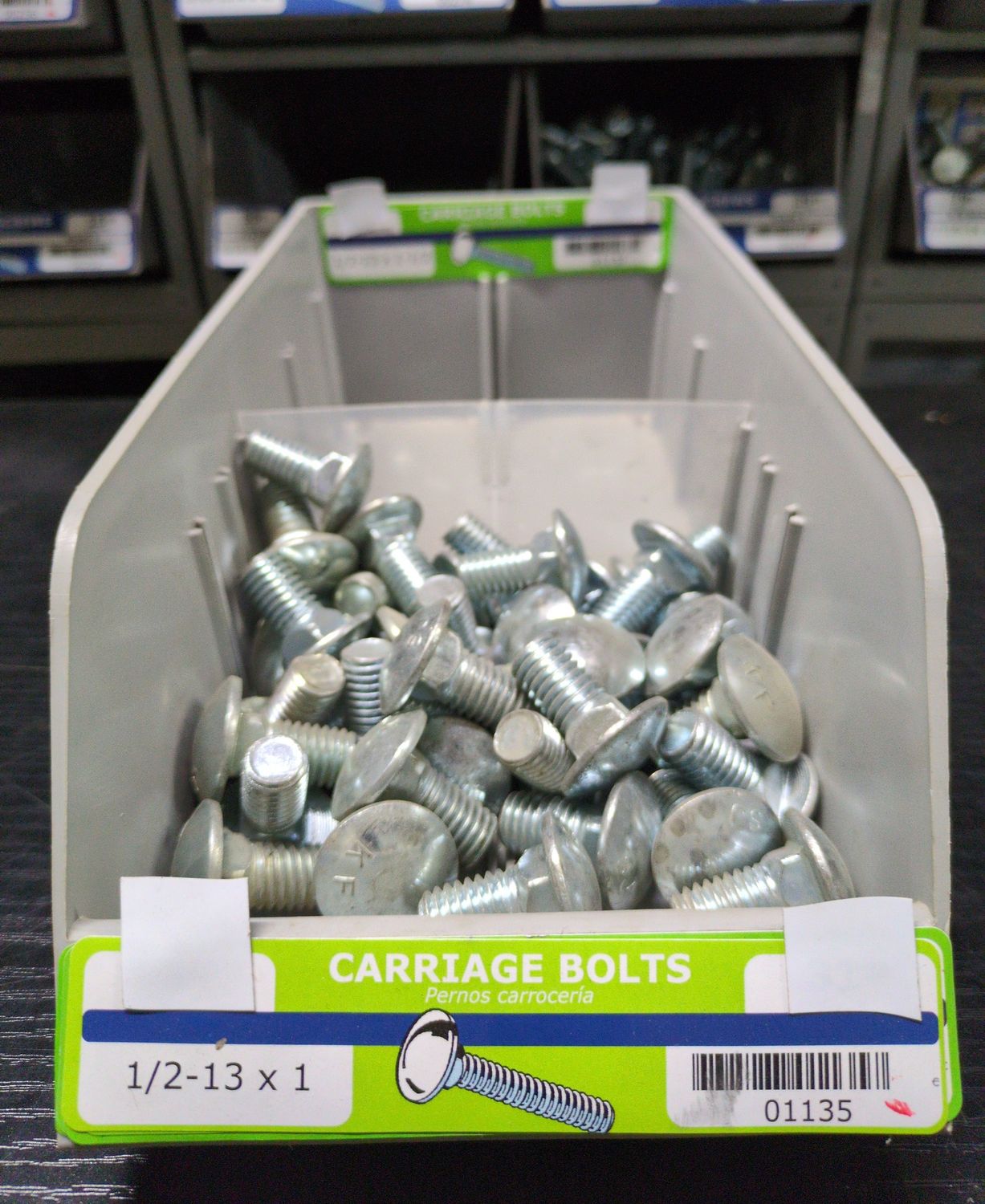 1/2-13 x 1 Carriage Bolts