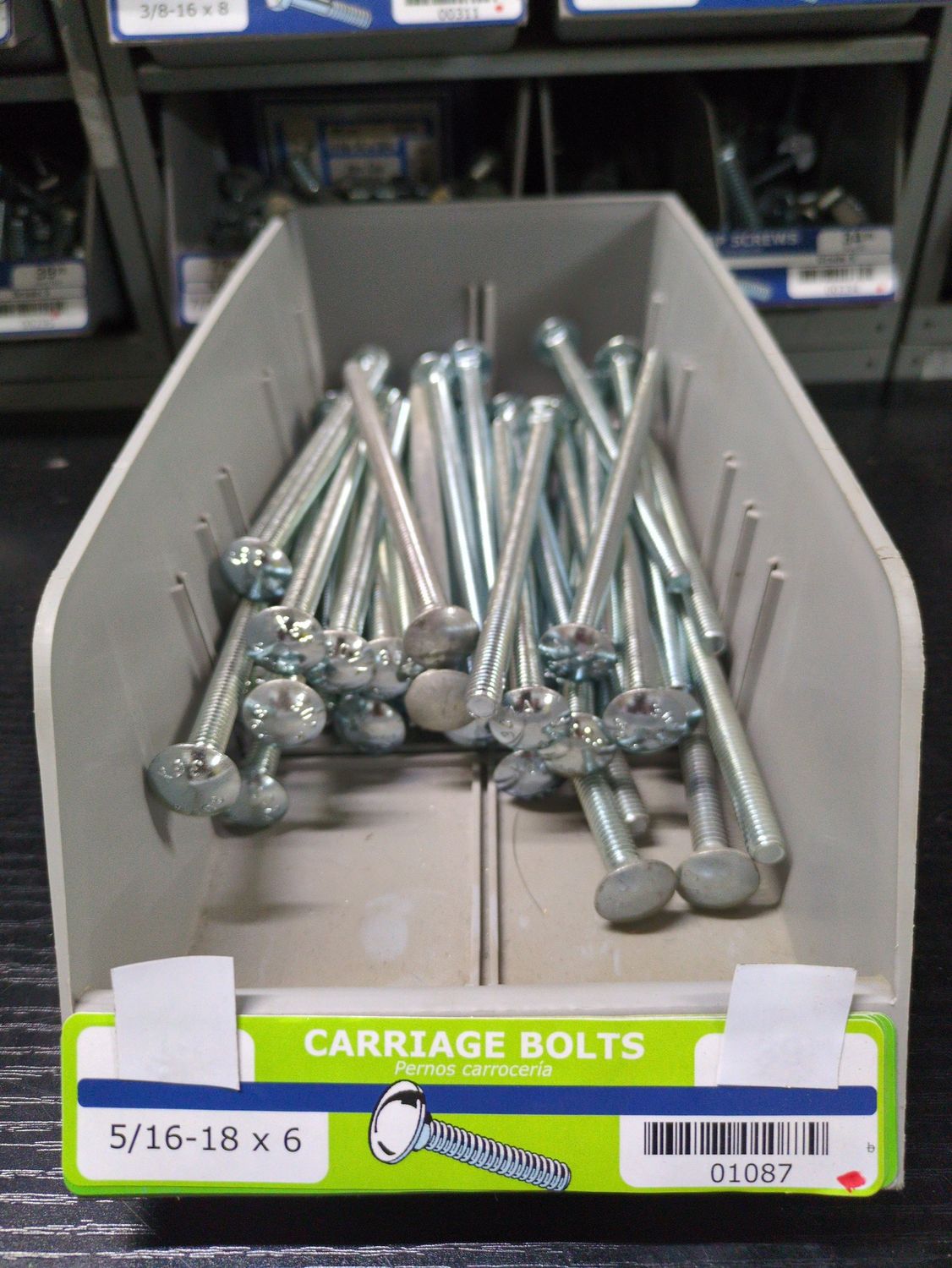 5/16-18 x 6 Carriage Bolts