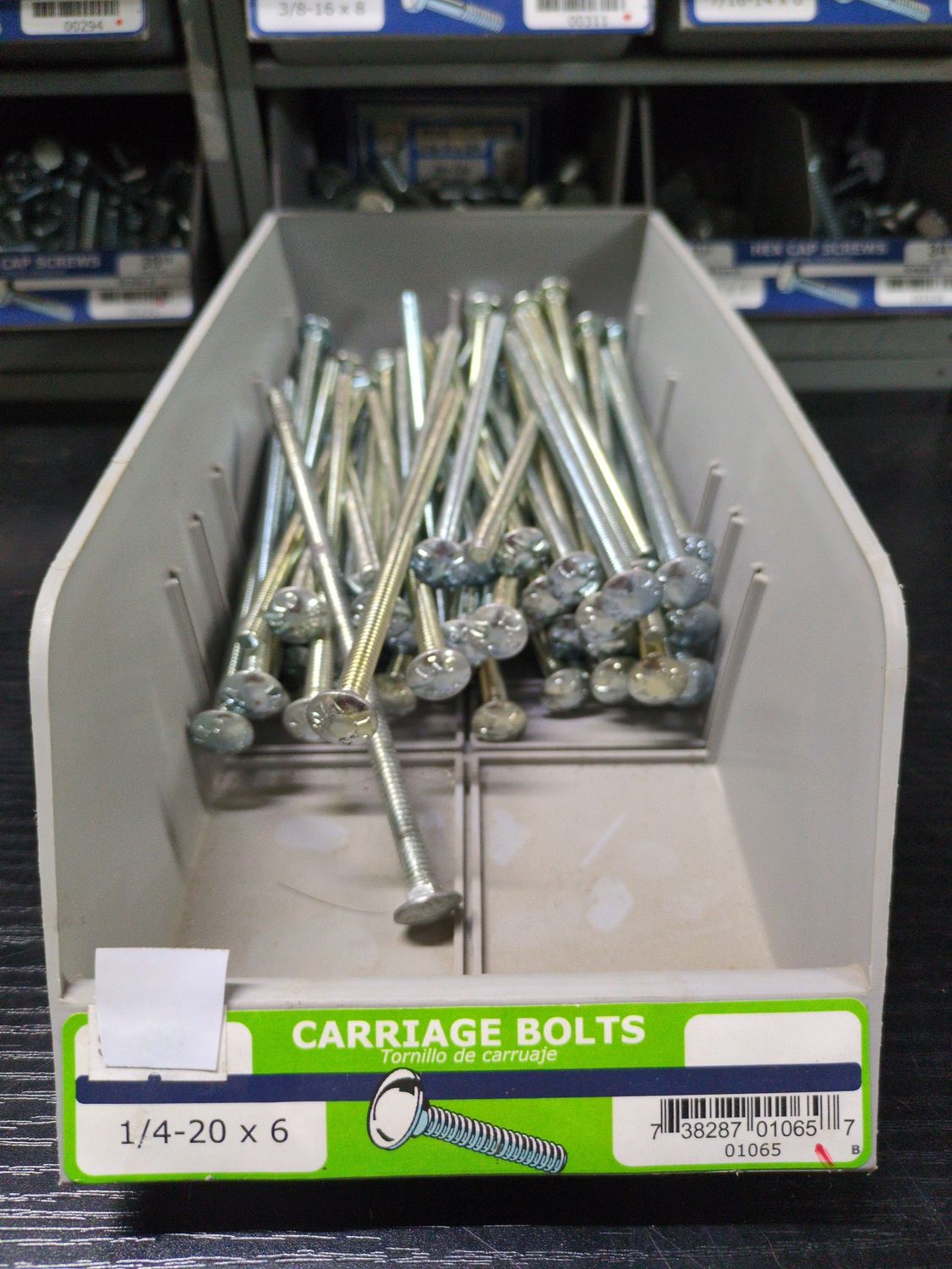 1/4-20 x 6 Carriage Bolts