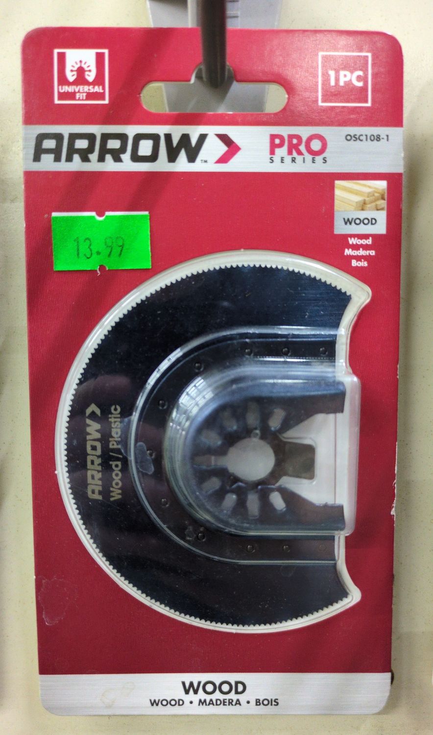 OSC108-1 3-1/2 FASTCUT WOOD BLD 1PC