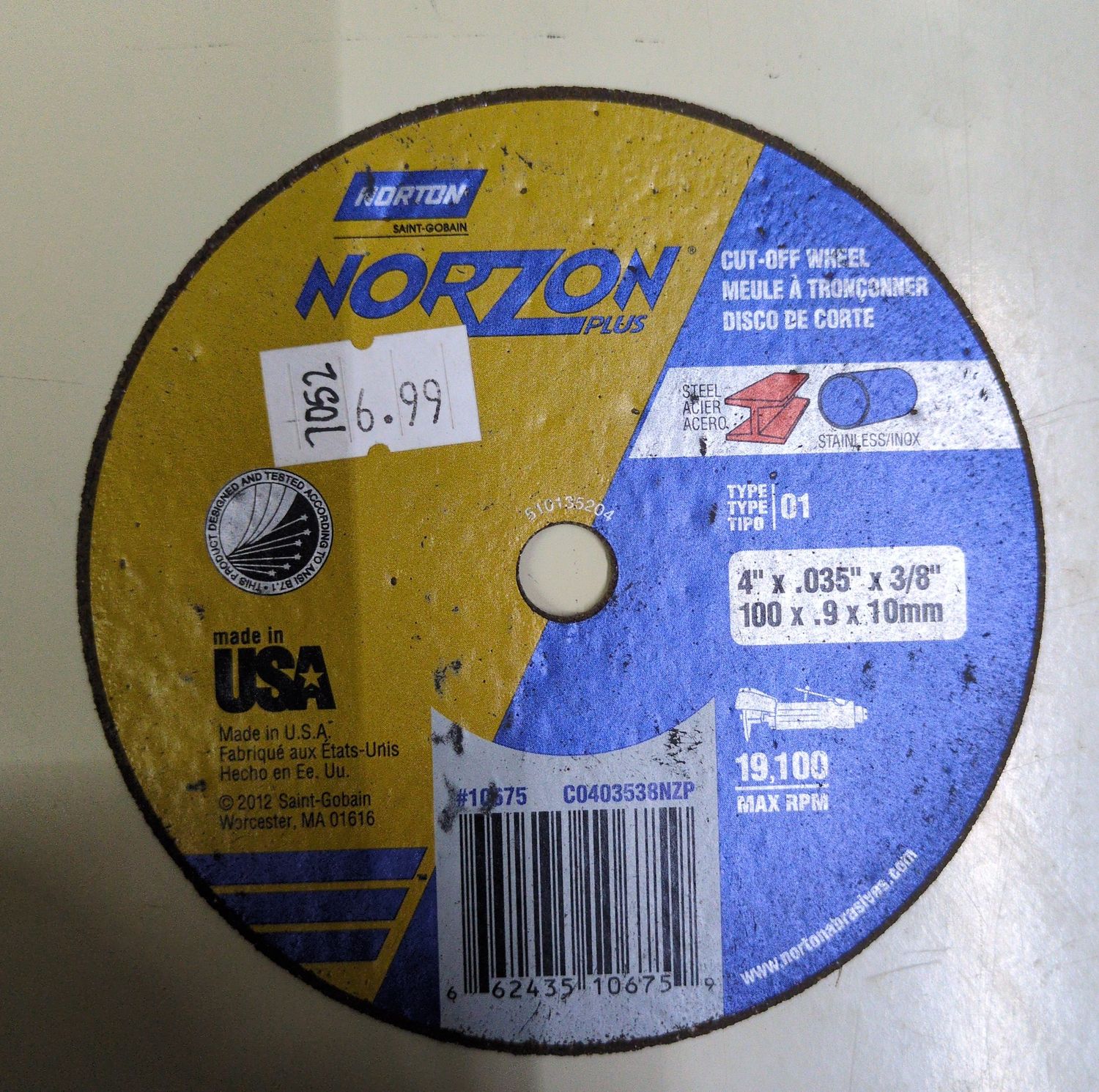 Norzon Plus Cut Off 4"