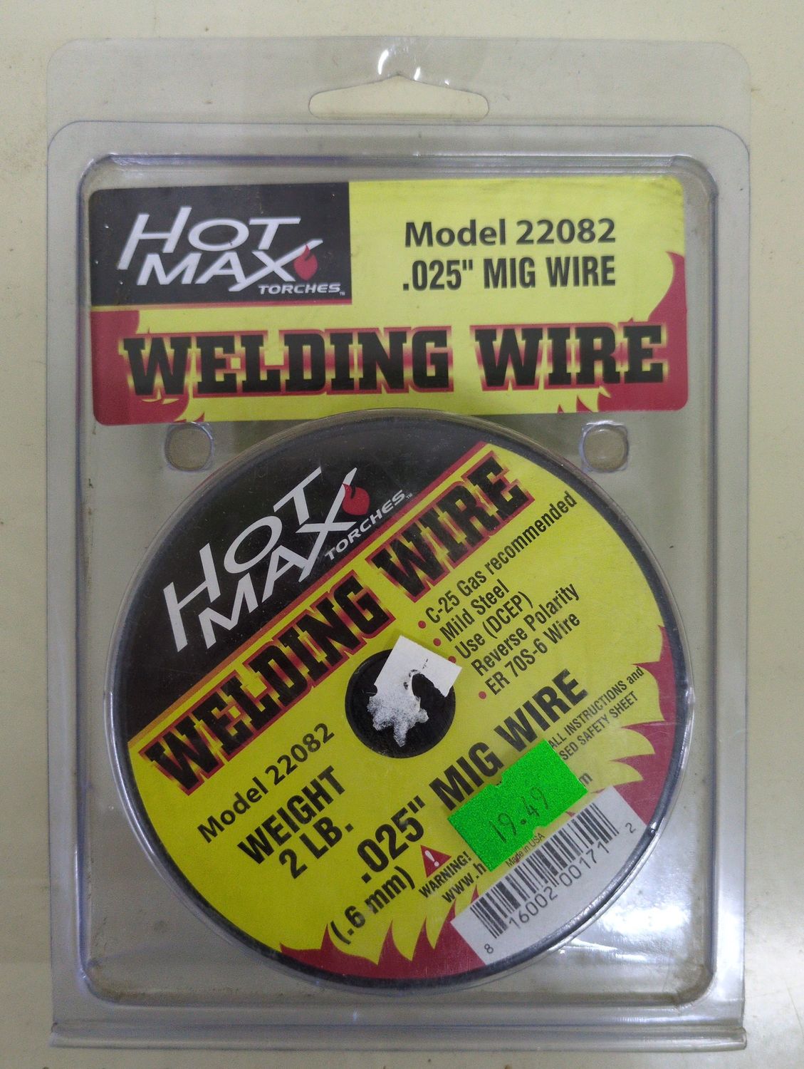 22082 .025" MILD STEEL MIG WIRE - 2