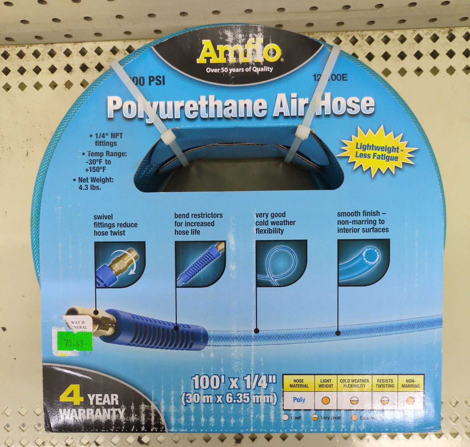 12-100E 1/4X100' POLY A/HOS