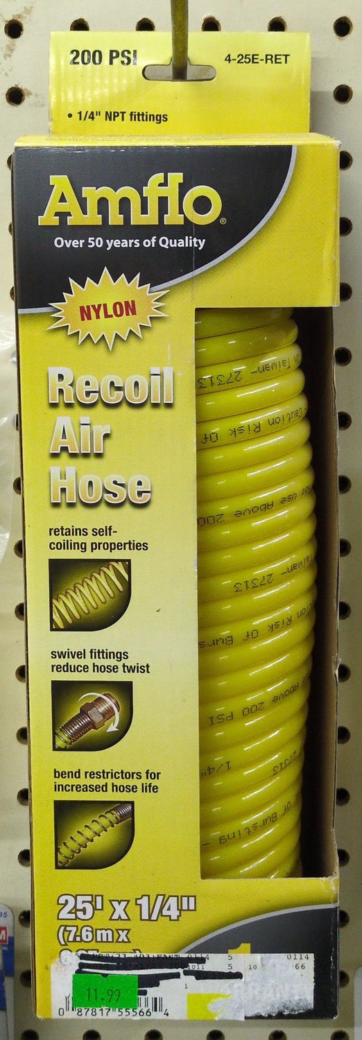 4-25E RET 1/4X25 COIL AIR HOSE
