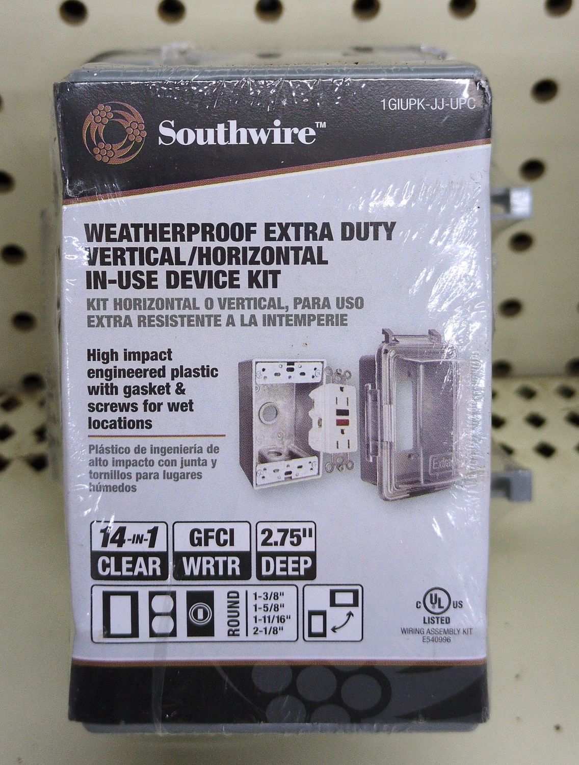 1GIUPK-JJ-UPC 1G WTHRPRF GFCI KIT