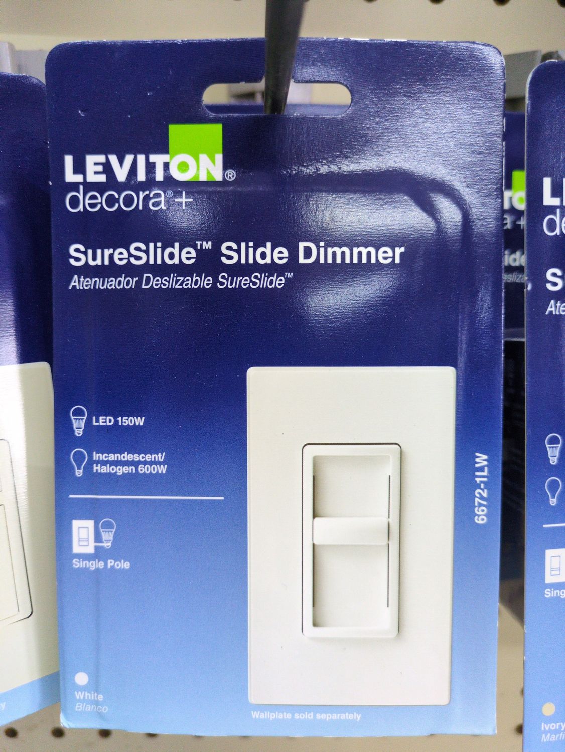 C22-06672-1LW SLIDE DIMMER WH