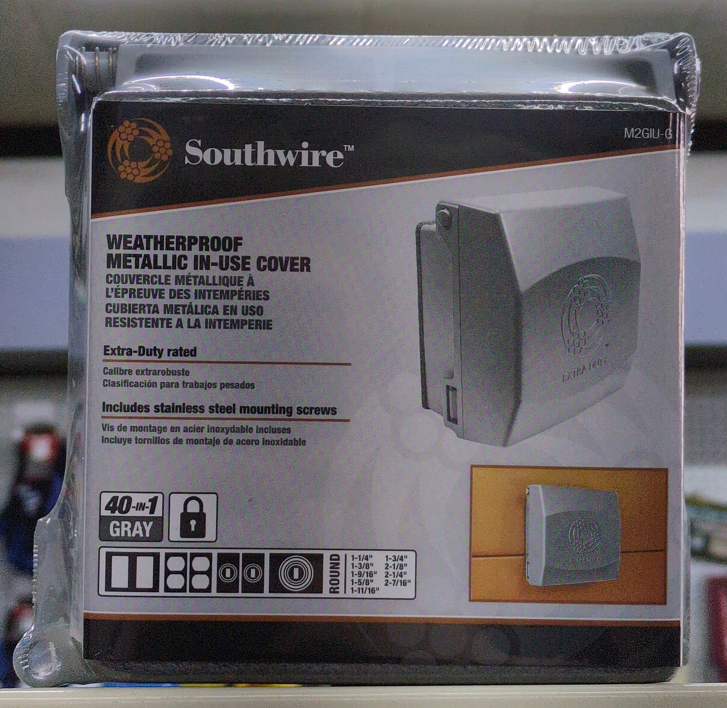 M2GUI-G/WCIU2M 2 GNG MTL IN-USE CVR