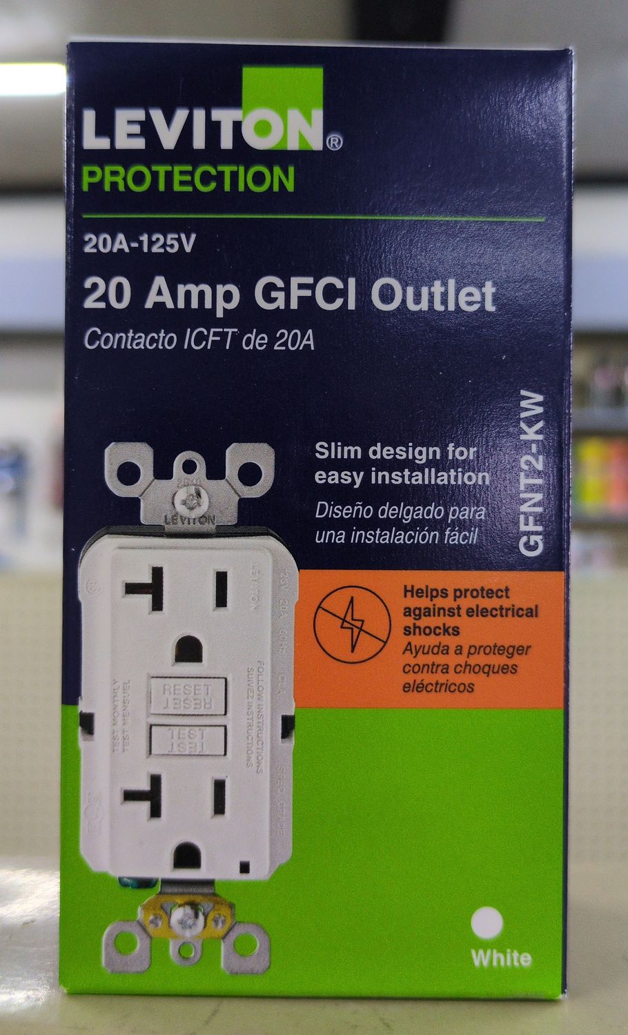 R22/R02-GFNT2-0KW 20A GFCI WHT