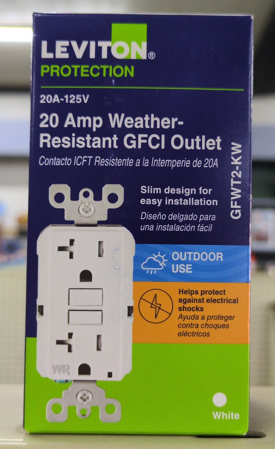 R92-GFWT2-0KW WEATHER/TAMPER GFCI