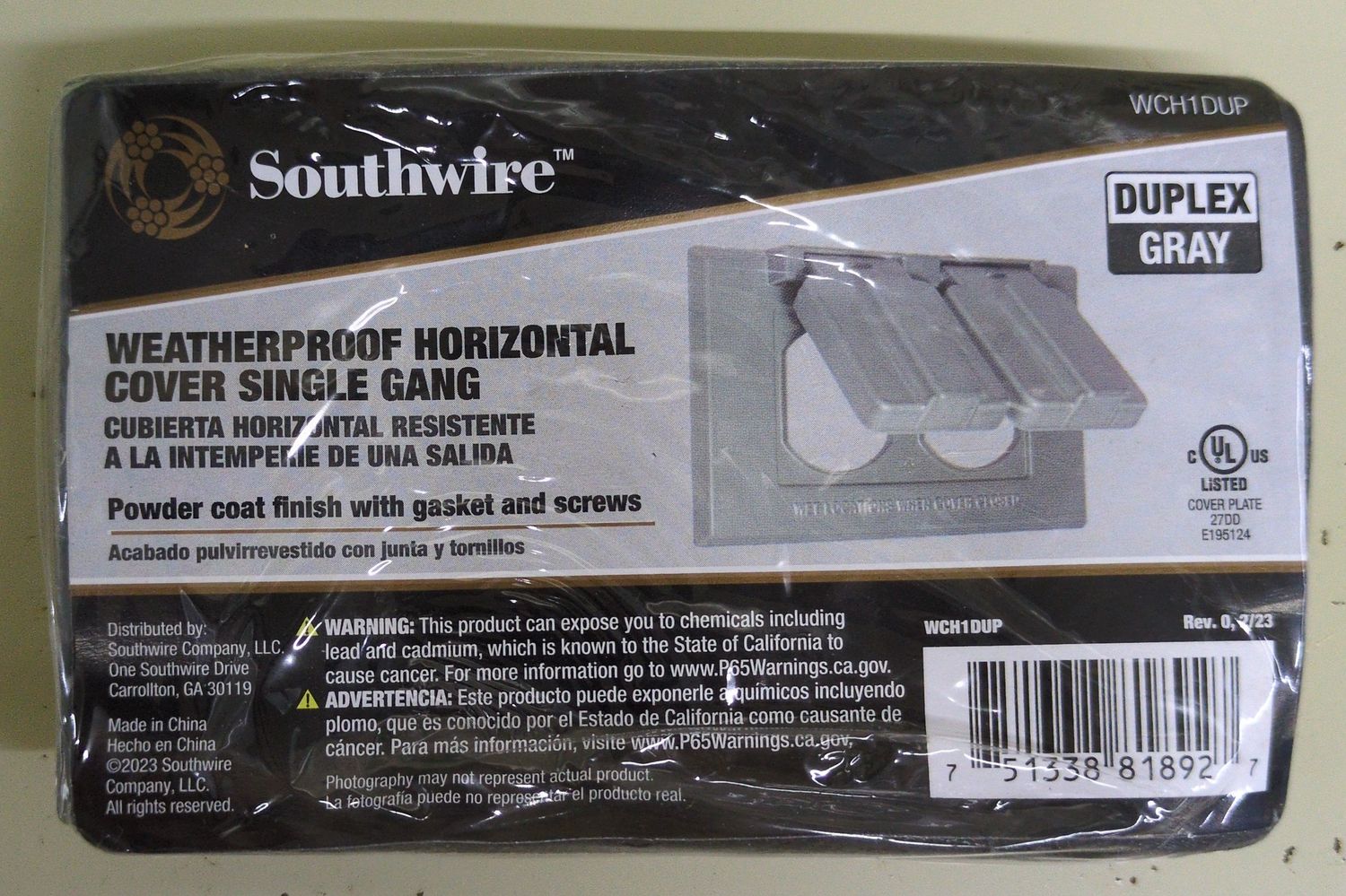 WCH1DUP 1G WP HRZ DPLX GREY