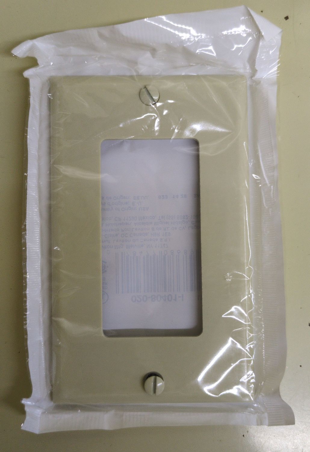 020-80401-00I DECORA 1GANG WALLPLAT