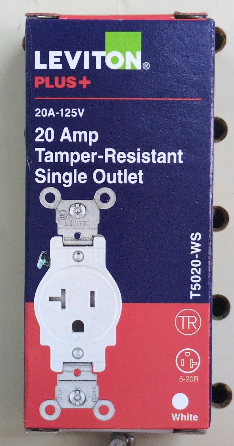R52-T5020-0WS 20A-125V SNGL OUTLET